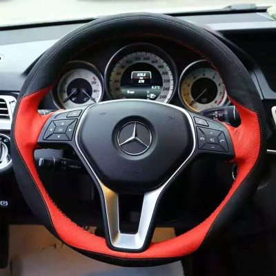 富安途 现代IX35 I朗动悦动索纳塔9全新胜达途胜哈弗H6速腾奥迪A4真皮手缝 四季把套3D立体成型汽车方向盘套真