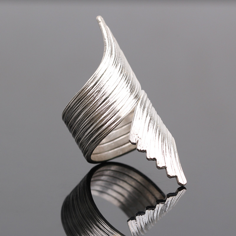 匠意空间 足银 比翼双飞 手工戒指 开口可调节 支持国检