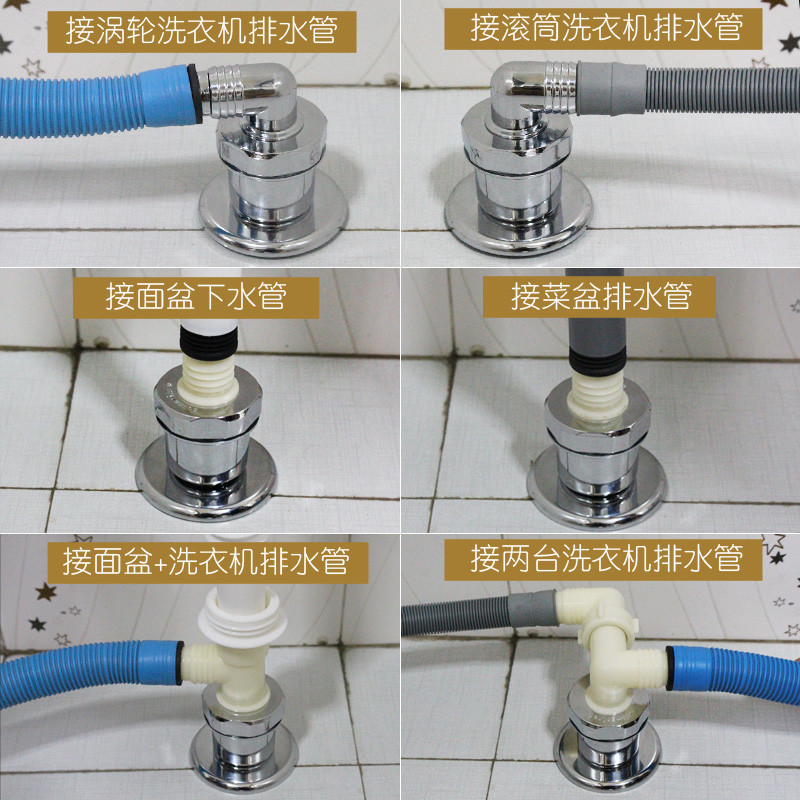 潛水艇洗衣機下水管防返水接頭排水管專用防臭地漏彎頭防溢水三通