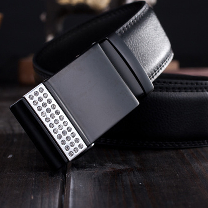 幸福时光 3010皮带p带男士加长真皮胖自动扣商务牛皮腰带胖子裤腰带