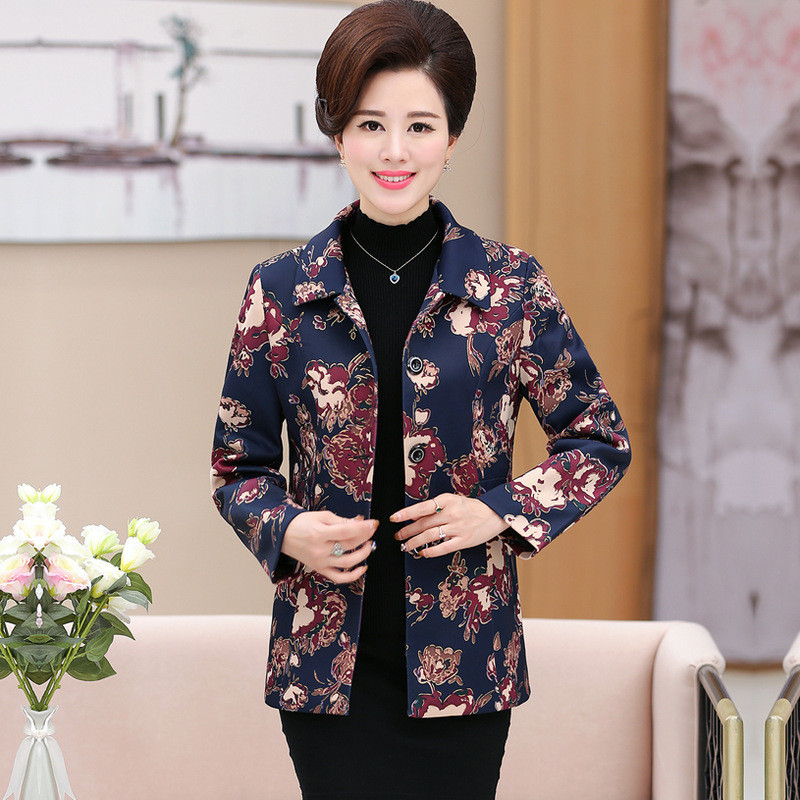 中年女装秋装中长款开衫上衣40中老年妇女风衣50岁妈妈装春秋外套