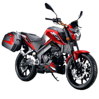 新宝机车 摩托车大跑车地平线ktm街车公路赛CBR爬街跑赛宗申力帆摩托车 炫亮红 150立式发动机