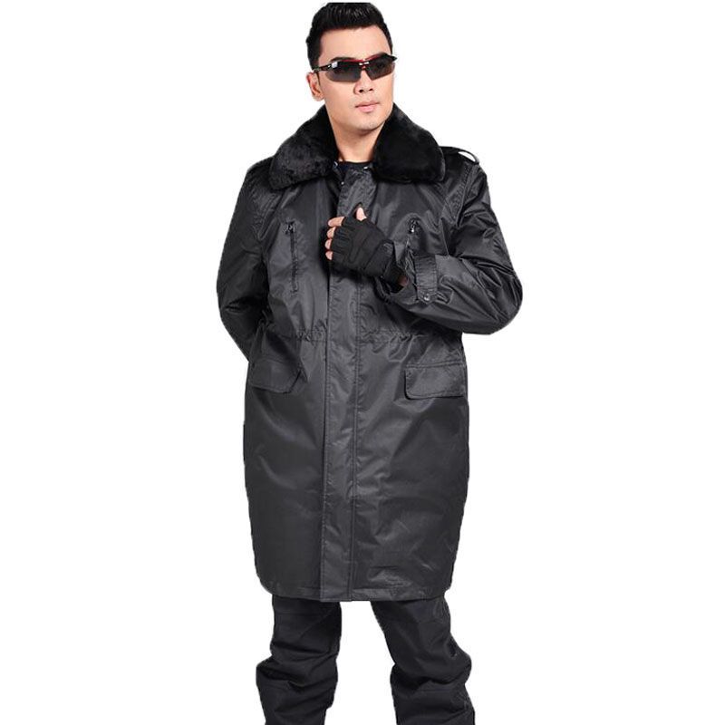 雷诺斯 z00107式羊绒保安大衣 男士棉服 抗寒保暖加长加厚8