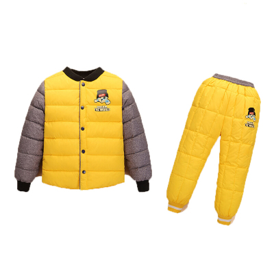 儿童羽绒服秋冬男童女童羽绒宝宝羽绒服裤子两件套装儿童休闲款式套装