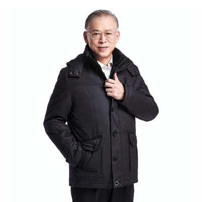 2017中老年羽绒服可脱卸加大加厚男装外套宽松商务款男羽绒服