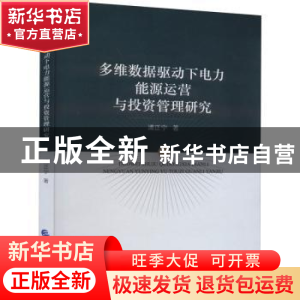 正版 多维数据驱动下电力能源运营与投资管理研究 浦正宁 中国财