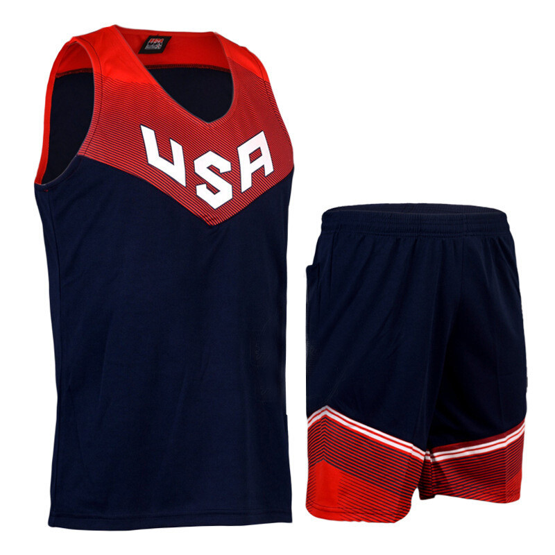 篮球服美国梦之队篮球比赛训练服套装美国队背心短裤运动服球衣可印字