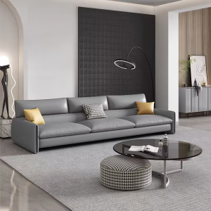 一米色彩 意式极简布艺沙发客厅小户型简约现代双人乳胶直排网红科技布沙发