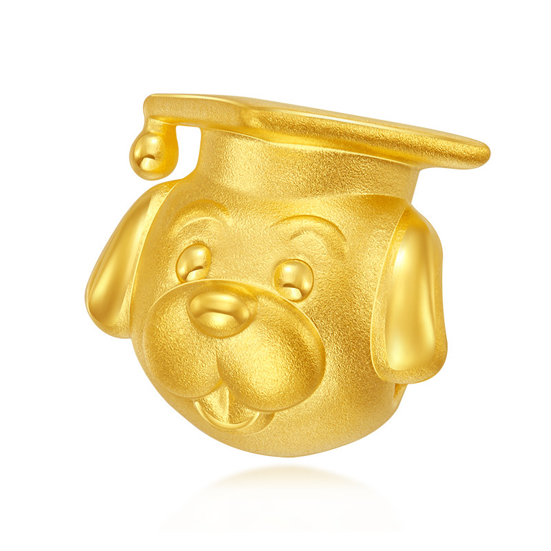 crd克徕帝黄金吊坠足金3d硬金生肖狗吊坠hjdz1365