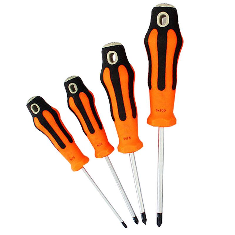 十字螺丝刀 螺丝刀工具3/4/5/6寸起子改锥带磁性螺丝批加长汽修工具