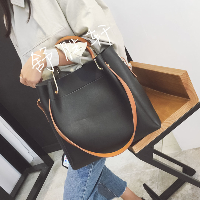 包包2017新款欧美单肩包大容量时尚子母包购物袋女包通勤手提大包