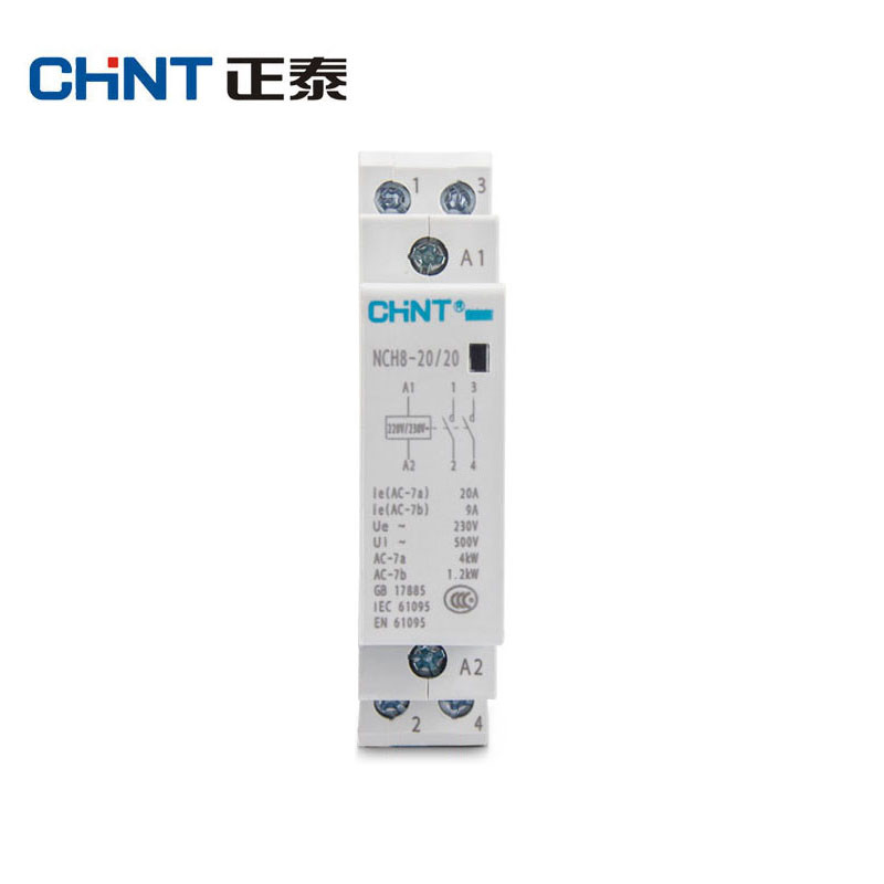 正泰家用小型单相交流接触器220V导轨式NCH8-20\/20二常开2P 20A 正泰(CHNT)断路器【价格 图片 品牌 报价】-苏宁易购正泰电工专营店