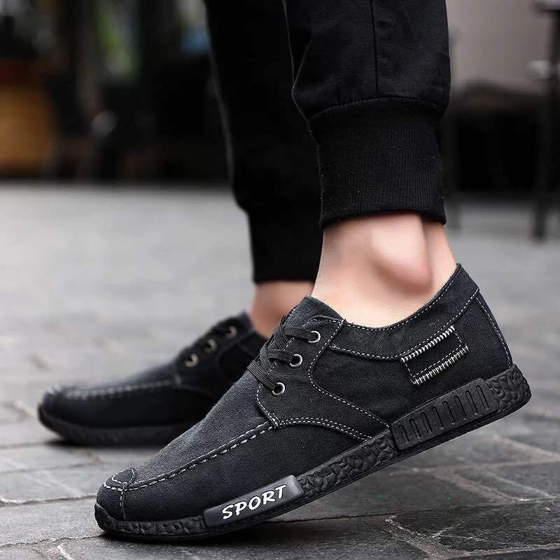 咱们 男装青年悠闲便宜帆布板鞋工地干活上班