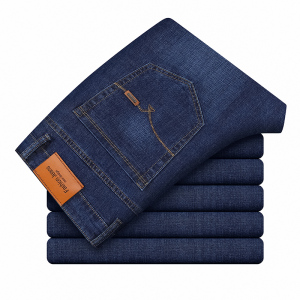 金盾(KIN DON)男士牛仔裤秋冬季款商务休闲长裤直筒宽松弹力百搭男裤子