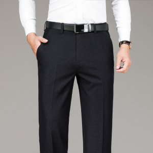 金盾(KIN DON)春夏季休闲裤男士直筒长裤子宽松弹力青年男装大码正装西裤男裤