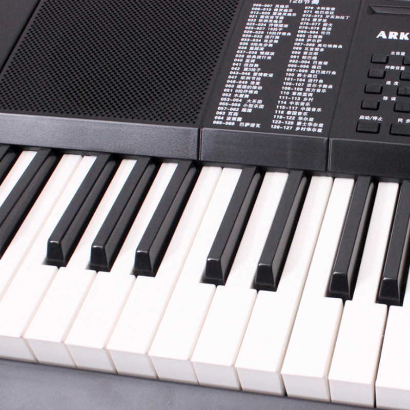 琴网【黑款】ark-162电子琴 爱尔科61键128种音色 多功能供电_q94