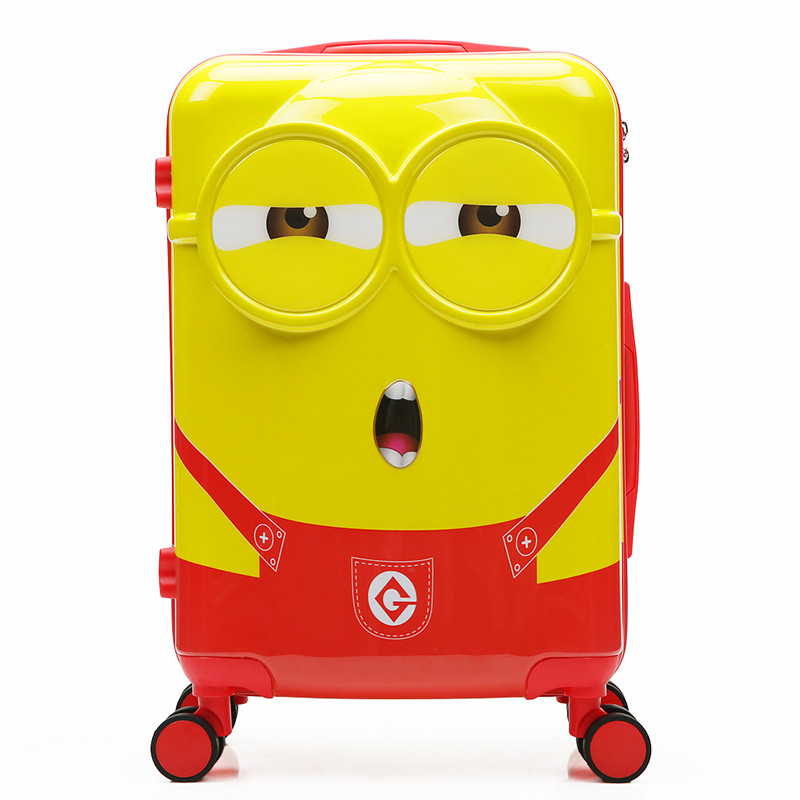 娉语小黄人儿童拉杆箱20寸登机箱男女旅行箱卡通学生行李箱皮箱可坐骑