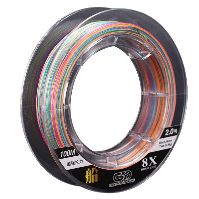 2017新款8编五彩大力马PE鱼线主线进口100米/500米/1000米编织线路亚线织渔网线