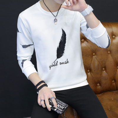 902新款2017新款秋季长袖T恤男士小衫韩版潮流帅气薄款秋衣上衣外穿卫衣定制