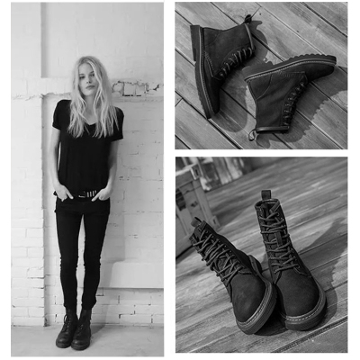 902新款秋季百搭马丁靴女2017复古机车靴英伦风学生黑色短靴冬季原宿靴子定制