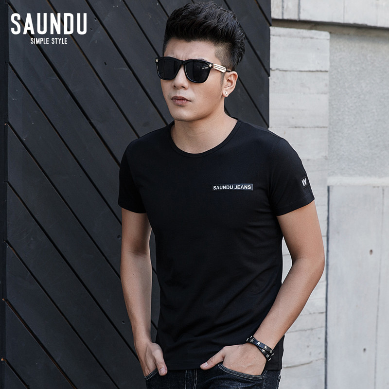 上衣服圆领黑色修身男生半袖体恤mrs 麦瑞思(mar pairs)男士t恤【价格