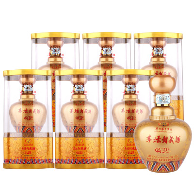 品牌抢V20-贵州茅台集团茅坛封藏酒V20浓香型白酒52度高度白酒500ml*6瓶礼盒整箱装