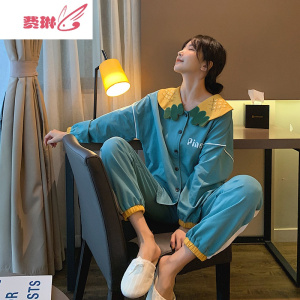 韩版睡衣女长袖可爱服套装网红ins风2020新款潮 费琳