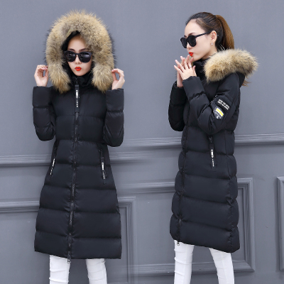 2017冬季新款大码女装棉衣女胖mm宽松显瘦中长款过膝羽绒棉服外套