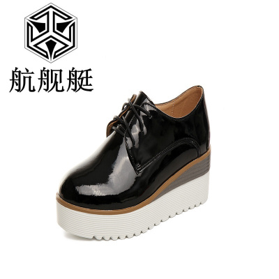 小皮鞋女英伦风复古厚底松糕鞋2017秋季新款学生单鞋休闲鞋女鞋