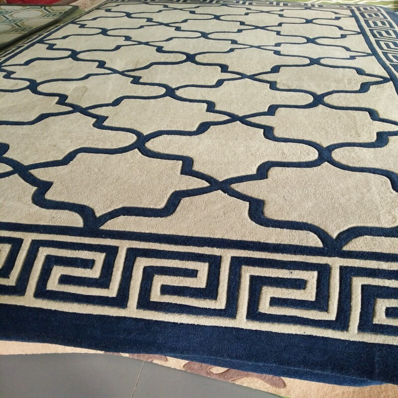 手工腈纶客厅卧室软装样板间床边满铺工程欧式隔音地毯