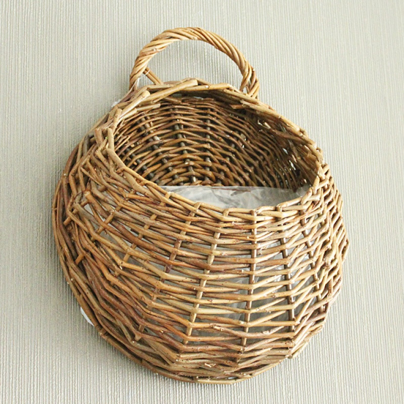 立体仿真植物墙饰柳编配玫瑰花壁饰创意家居客厅卧室壁挂墙面装饰