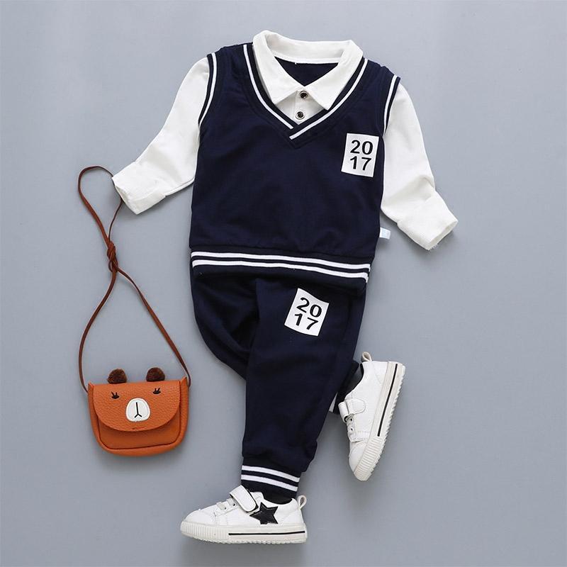 纯棉1-3岁男童秋装长袖套装周岁宝宝秋季小孩衣服儿童男孩童装潮