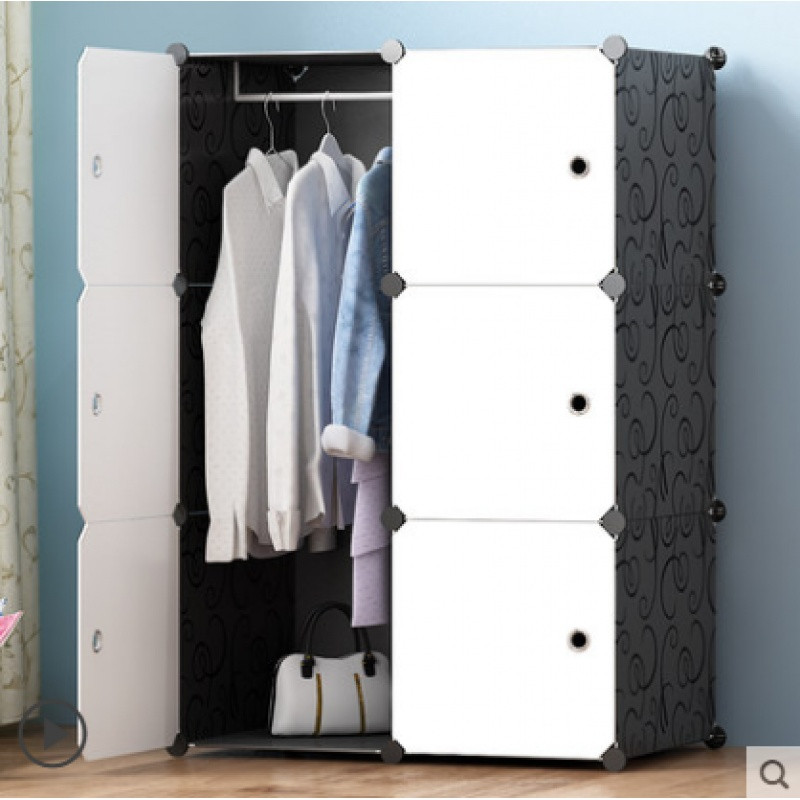 移动衣柜简约现代经济型板式组装大衣柜子卧室衣橱