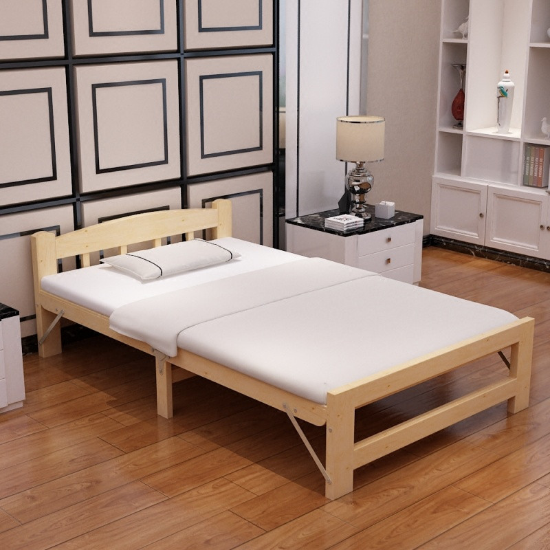 实木折叠床单人行军床简易儿童双人午睡床成人1.2米办公室午休床