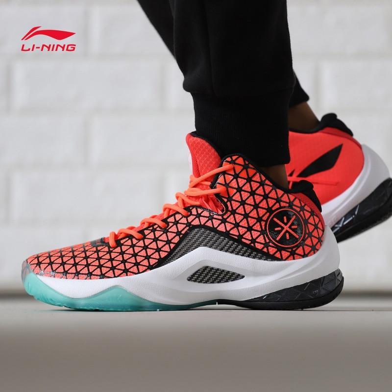 李宁篮球鞋男鞋队尚4 李宁云减震耐磨支撑战靴高帮运动鞋abam011
