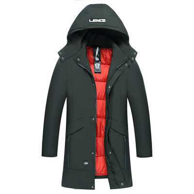 2017新款冬季中长款棉衣男韩版修身防寒棉服男式中年保暖棉袄子潮