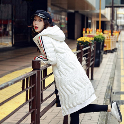 羽绒服女中长款2017新款韩版潮冬装新款女装连帽轻薄时尚百搭外套