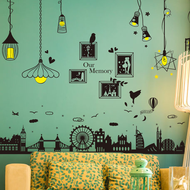 3d立体墙贴纸贴画欧式墙画创意卧室客厅房间装饰壁画墙纸自粘