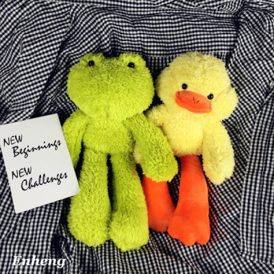 日系小清新青蛙鸭子超可爱迷你长腿欧巴玩偶毛绒公仔创意生日礼物