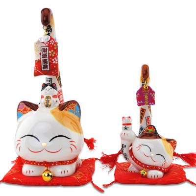 金石工坊招财猫摆件金运招财 长尾猫店铺开业纳福店铺送礼招财猫