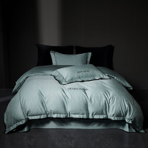 吉祥三宝家纺高精密提花天丝棉四件套轻奢床品高级感丝滑床单被套