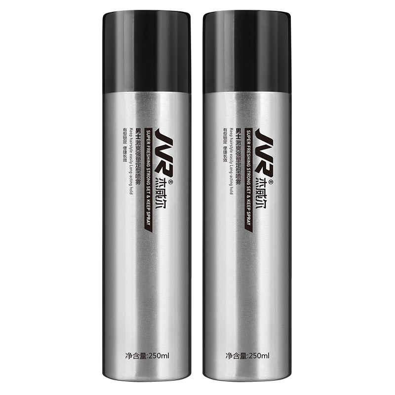杰威尔（JVR） 男士激爽强塑定型喷雾250ml*2 两支装 造型发胶干胶 保湿定型