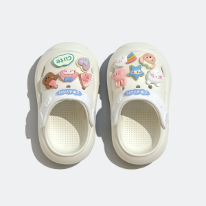 智扣儿童洞洞鞋男女童夏季可爱卡通小童1-2-3岁撞包头宝宝拖鞋