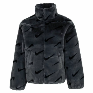 Nike/耐克外套运动休闲保暖人造皮毛立领女装DQ6843-070 D