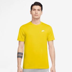 NIKE耐克NSW 俱乐部短袖 T 恤 黄色休闲百搭舒适透气 轻盈柔顺 弹性 圆领运动R4997718男款