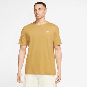 NIKE耐克 NSW 俱乐部短袖 T 恤 黄褐色 休闲百搭舒适透气 轻盈柔顺 轻薄弹性圆领男款R4997013