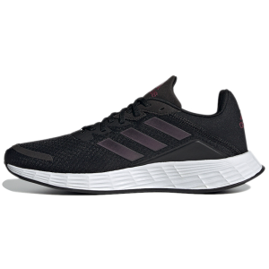 Adidas阿迪达斯 Duramo Sl 舒适运动 织物减震防滑耐磨 低帮 休闲跑步鞋 女款黑紫白 FY6709