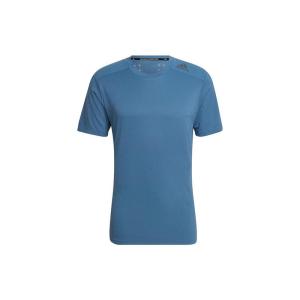 阿迪达斯Adidas 修身HIIT高强度间歇训练运动短袖T恤 男款 深蓝色 休闲百搭 个性潮流 舒适透气 HU0112