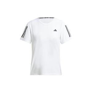 阿迪达斯Adidas Own The Run T-Shirt 反光条纹圆领短袖T恤 女款 白色 休闲百搭 IK7442