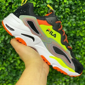 官方正品 Fila/斐乐 ray tracer 复古运动老爹鞋 舒适透气男士休闲鞋跑步鞋 黑绿/1RM01560